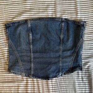 ZARA denim strapless tube top